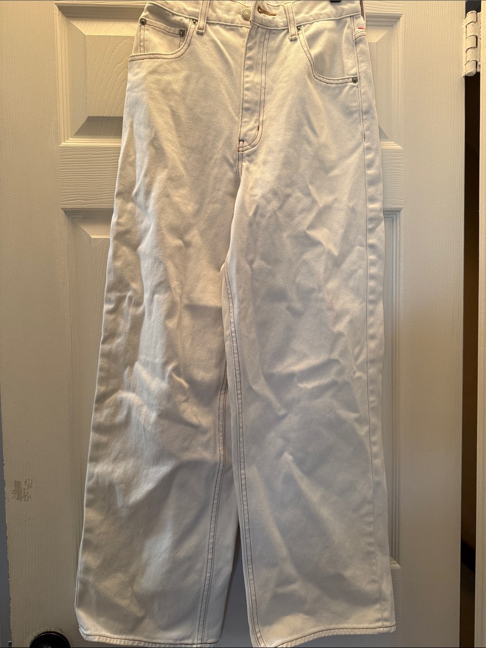 Azul by Moussy White Wide Leg Jeans